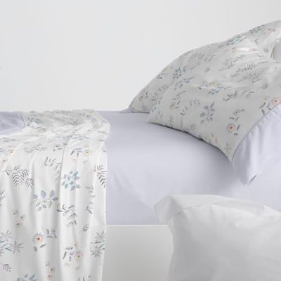 Burrito Blanco Beddengoedset voor bedden met 90 cm breedte (+ beschikbare maten), polyester, 50% katoen, 50% katoen, design 535, hemelsblauw (90 x 190/200 cm)