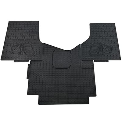 ASTAMOTOR 3 Piece Floor Mats MAT Liners Set Fit for Freightliner Cascadia New Generation 2018-2021, All Weather Protection, Black