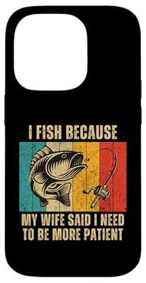 Camicia da pesca da uomo, divertente umorismo pescatore, vita da pescatore Custodia per iPhone 14 Pro