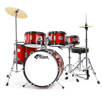 Tiger JDS14-RD Junior Kit de 5 Batteries Acoustiques - Rouge