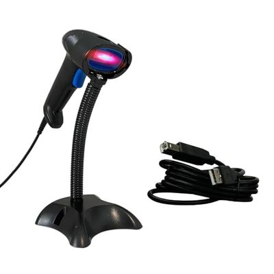 Lecteur de Codes QR 1D/2D avec Support et Mode Automatique, Câblé, 500 Scans par Seconde, Capteur CMOS, Lecture de Codes à Partir D'écrans Préfixe, Suffixe, HDWR HD10D