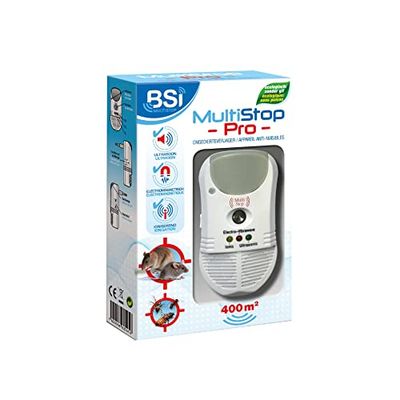 BSI - Répulsif Ultrasons - Electromagnétique - Ionisant - Contre Les Insectes Et Rongeurs - Couvre Une Surface Intérieure Jusqu'à 300m² - Adapté Aux Moustiques Tigres