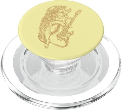 Erizo tocando la guitarra Cool Animal Guitarrista Rock Músico PopSockets PopGrip para MagSafe