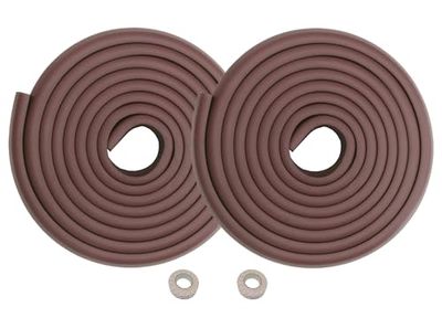 HIMRY 10 Metros Protector Borde Espuma Forma de L para Mesa Borde, anticolisión Tira para Bebés y niños, Seguridad para niño y Bebe, 2x5m, Marrón, KXD7000 Brown