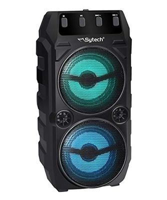 Sytech - SY-XTR11BT - Draagbare en draadloze luidspreker met lithiumbatterij, Bluetooth-technologie, 2-weg luidspreker, 80 W (PMPO), RGB-lichteffect, TWS-functie, batterij 1800 mAh