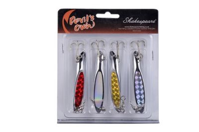 Shakespeare Selezione di esche Devil Own, 4 Teile, Nero (schwarz), 28 g