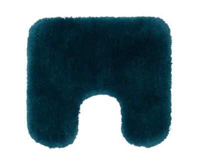 Gözze - Tapis de bain Deluxe avec découpe et poils extra hauts, 100% polyester (microfibres), Avec revêtement antidérapant, 50 x 45 cm - Lagune