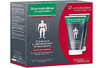 La taille de l'homme et le lot de l'abdomen réducteur intensif 2 x 250 ml