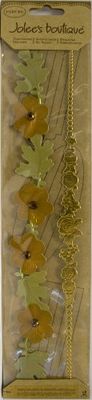 EK Success Sticker de Bordure Fleurs Vintage, Vert et Marron