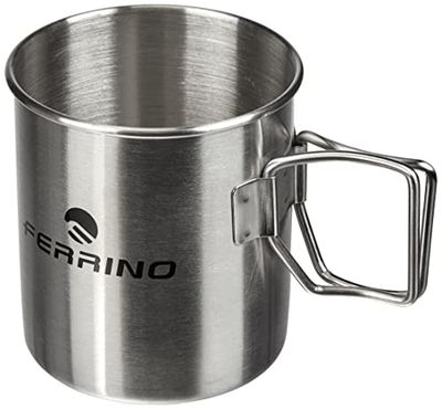 Ferrino INOX Cup Caneca de montanhismo, alpinismo e trekking, adultos unissexo, prateado, 1 unidade (embalagem de 1)