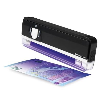 Safescan 40H Detector de billetes falsos portátil, verifica billetes, tarjetas de crédito y documentos - Detector UV para nuevos billetes - Detector billetes falsos con luz UV - Detector con luz UV