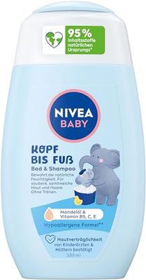 NIVEA Shampoing et bain pour bébé - Tête à pieds - 200 ml