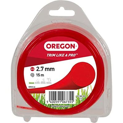 Oregon, Żyłka Tnąca do Podkaszarek i Wykaszarek Oregon, 5 Ostrych Krawędzi, Średnica Żyłki 2,7 mm, Długość 15 m, Profesjonalny Nylon, Kształt Gwiazdy, Kolor Żółty (‎69-430-Y)