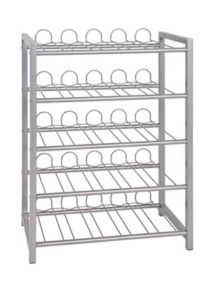 HAKU Möbel Flaskställ aluminium, Metall, metall - Storlek: B 54 cm x H 76 cm x D 31 cm, Stil: Modern