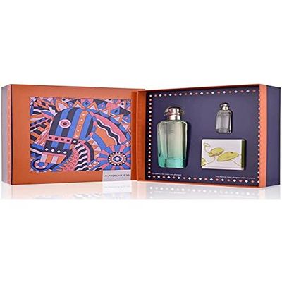 Hermes Jardin Sur Le Nil Set: EDT Spray 100ml, EDT 7.5ml & Soap 50g