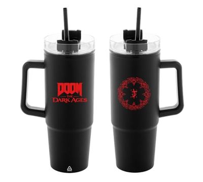 DPI Merchandising Doom: De mörka åldrarna isolerad mugg sköld svart/röd