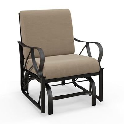 COSTWAY gungstol, metall, brun, 73 x 66,5 x 89 cm