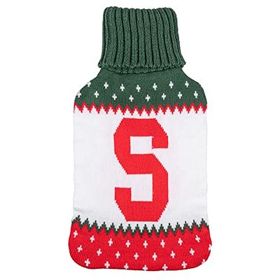 Villa d'Este Home Tivoli Warmwaterkruik 2 l, Monogram Winter S, wit + rood + groen, medium