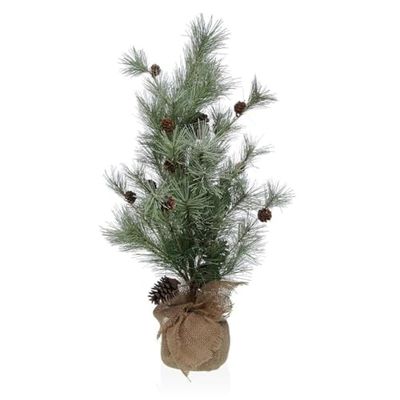 Versa Decoratieve plant linnen metaal kunststof cement 35 x 60 x 35 cm