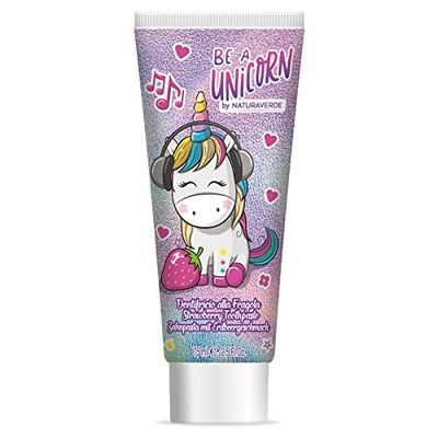 Naturaverde | Kids - Be a Unicorn - Dentifricio alla Fragola per Bambini, Dentifricio Bambini con Formula Delicata, Dentifricio Unicorn, 75ml