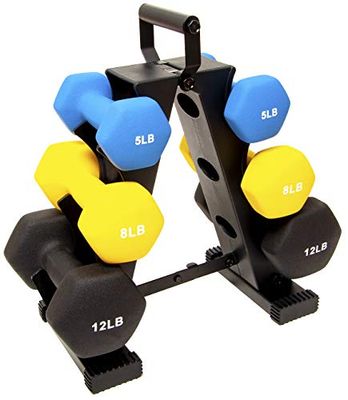Signature Fitness Set di 2 pesi manuali in neoprene, antiscivolo, anti-rotolo, a forma di esagono, colorato (22,7 kg)