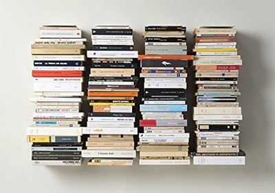 TEEbooks Boekenplank, verticale boekenkast, 60 cm, 4 stuks, wit
