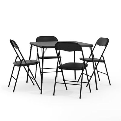 Flash Furniture 5 Piece Carte Pliante Noir Table et chaises