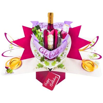 Second Nature Pop Ups Tarjeta de felicitación 3D con texto en inglés Happy Birthday Time To Celebring POP226V20