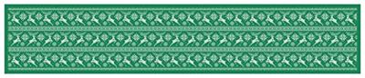 Doge Milano Chemin de cuisine, 100% Made in Italy, Tapis antitache avec impression numérique, Chemin de table antidérapant et lavable, modèle de Noël - Carlota, cm 280x52