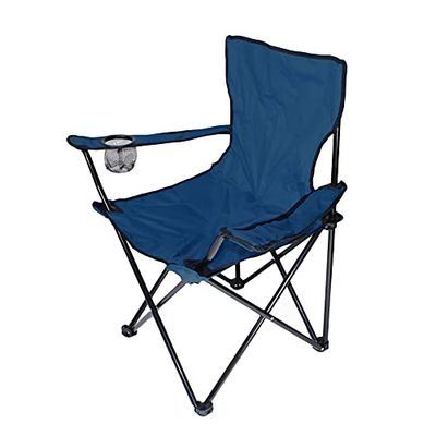 Vouwstoel BLAUW campingstoel visstoel drankhouder