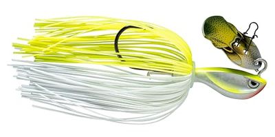 Rapala - Leurre de Pêche Rap-V Pike Bladed Jig Construction Sans Plomb (Bismuth), Leurre Eau Douce Coulant, Profondeur de Nage Variable, 10cm / 21g, Fabriqué en Estonie - Silver Fluorescent Chartreuse