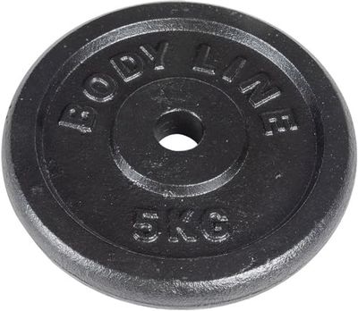 Gietijzeren schijf van 5 kg voor halter-, halter- en gewichtheffen - diameter 25 mm - voor gym-, fitness- en thuistraining