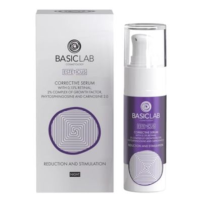 BasicLab Sérum correcteur pour le visage avec rétinal | 30 ml | anti-rides et anti-acné pour femme