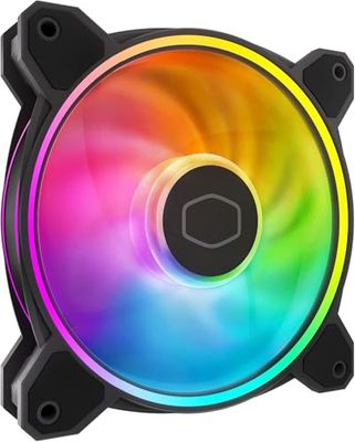 Cooler Master MasterFan MF120 Halo2 ARGB - Case en koel-ventilator, 2 adresseerbare RGB-ringen, spiraalgroeflager, verbeterde driver-IC & Air Balance ventilatorbladen met vastloopbescherming- 120 mm