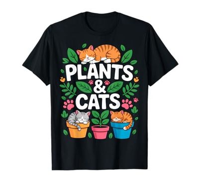 Plants Cats Cute Cat Lover Plant T-Shirt