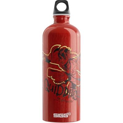 SIGG - Aluminium drinkfles - Traveller Quidditch - Klimaatneutraal gecertificeerd - Geschikt voor koolzuurhoudende dranken - Lekvrij - Vederlicht - BPA-vrij - Rood - 1L
