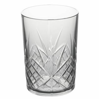 Villa d'Este Home Tivoli Lot de 6 verres à eau 410 ml en acrylique, surface travaillée transparente, mode