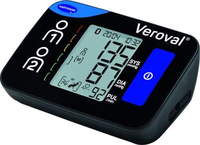 VEROVAL Compact +, Tensiómetro de Brazo Digital, Aparato para Medir la Tensión Arterial, Triple Medición Atutomática, Rápido y Preciso, Ergonómico, 200 Lecturas, Talla Universal (22-42cm)