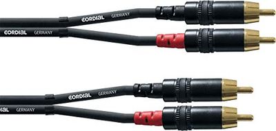 CORDIAL CABLES Audio Dubbele RCA-kabel 3 m AUDIO-kabel Essentials RCA