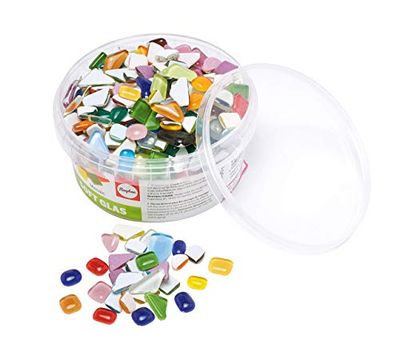 Rayher Mosaico Vetro Soft Misto, Colori Misti, Poligonale Barattolo 500G, 14796999