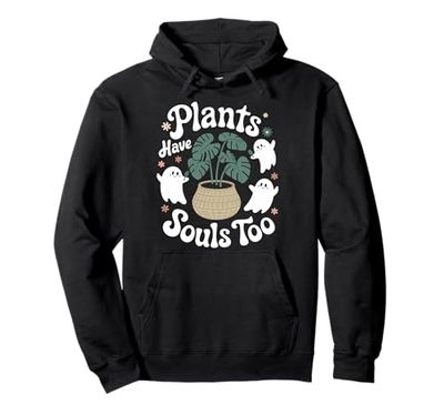 Cute Ghost Plant Kawaii Aesthetic Cottagecore Pullover Hoodie