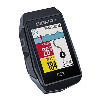 SIGMA ROX 11.1 EVO HR Negro | Ciclocomputador GPS con Sensor de frecuencia cardíaca | Navegación GPS para Exteriores con Funciones Inteligentes | Velocímetro GPS con medición de altitud