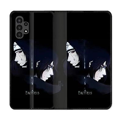 Läderfodral plånbok för Samsung Galaxy A13 4G Manga Naruto Sasuke Itachi