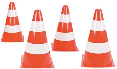 LENA Uniseks verkeersmuts voor jongens, oranje, wit, 22 cm