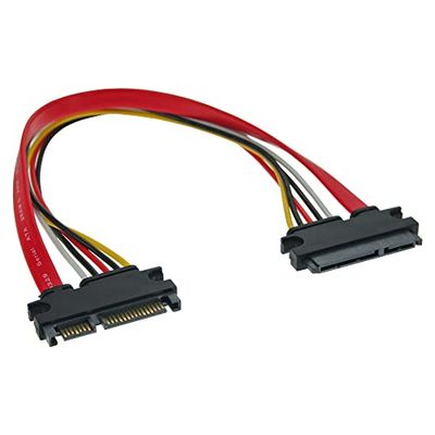 InLine 29652A Cabo de SATA 0,3 m multicolorido - cabo SATA (0,3 m, SATA III, conector masculino / fêmea conector, multicolor)