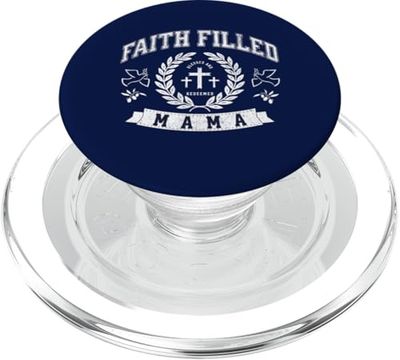 Mamá llena de fe cristiana divertida Día de la Madre religiosa PopSockets PopGrip para MagSafe