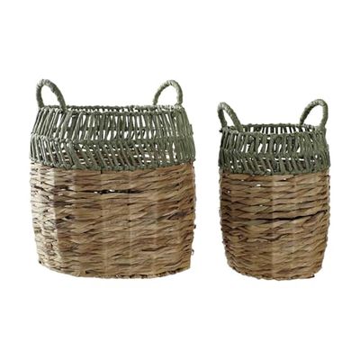 CESTA SET 2 RATAN 33X33X40 NATURAL