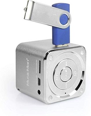 Musicman Mini Soundstation (Mp3-Speler, Stereo Luidspreker, Line-In Functie, Sd/Microsd-Kaartsleuf) Zilver