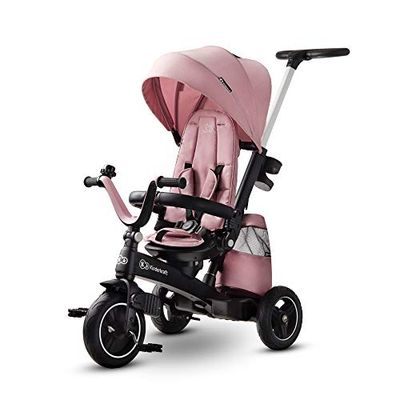 Kinderkraft Tricycle Enfant Évolutif EASYTWIST, 9 Mois à 5 Ans, Accesoires, Rose