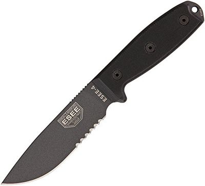 ESEE ES4STGB Zakmes, uniseks, volwassenen, zwart, eenheidsmaat